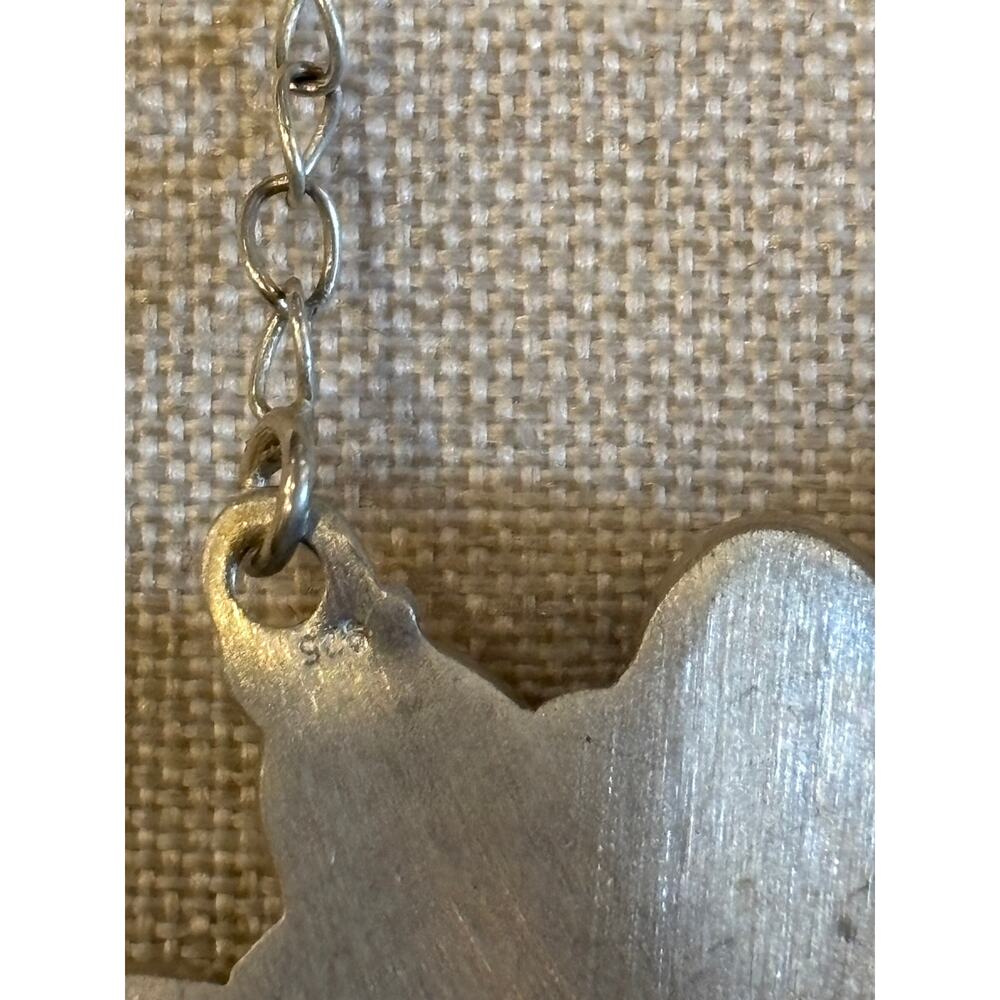 Large White Horse Half Cluster Necklace Sterling Silver | Southwestern Naja - Picture 7 of 10